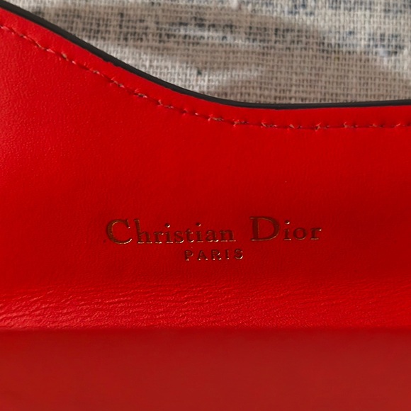Dior Red Coin Purse With D Logo - Picture 4 of 5